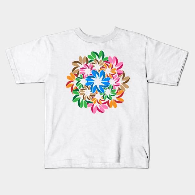 Flowers Rangoli Kids T-Shirt by dblaiya